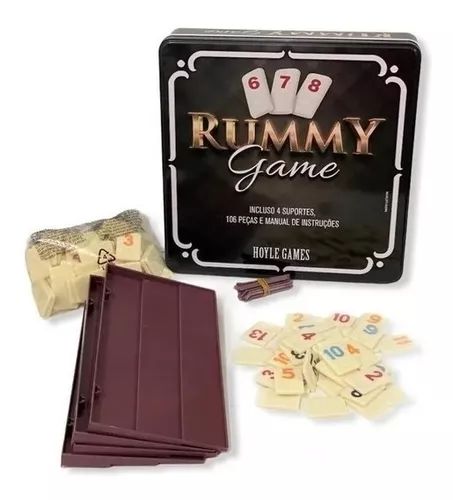 Jogo Rummy Hoyle Games 106 Peças Jogo de Tabuleiro
