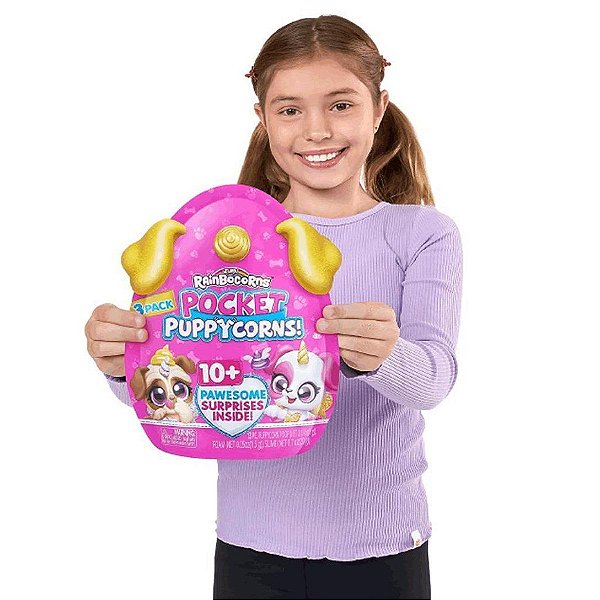 Rainbocorns Puppycorn Boneco Pacote 10 Surpresas
