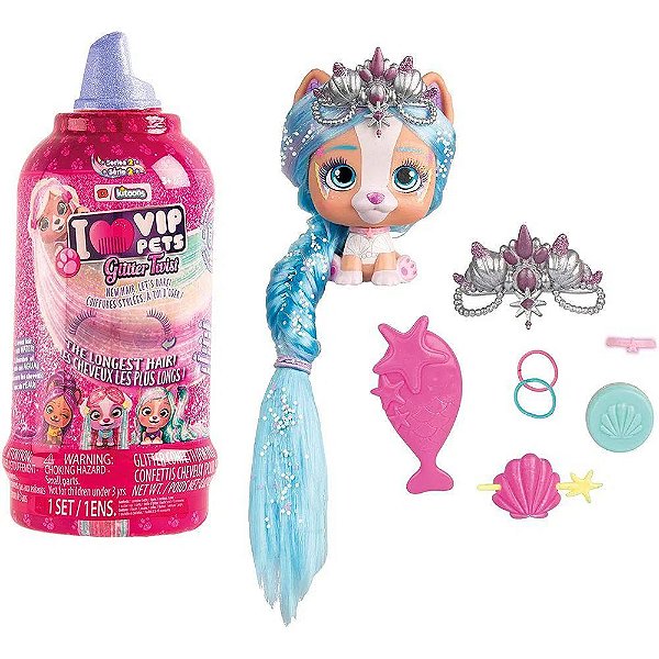 Vip Pets Surpresa Pets GLITTER TWIST Série 2 BR1689 - MULTIKIDS
