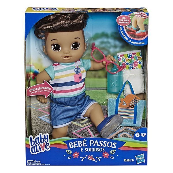 BONECA Baby Alive Menino - Sapatilhos Brilhantes E5245 Hasbro