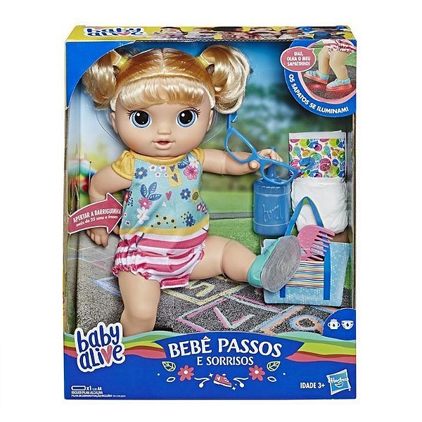 Boneca Baby Alive - Sapatinhos Brilhantes Loira E5247 Hasbro