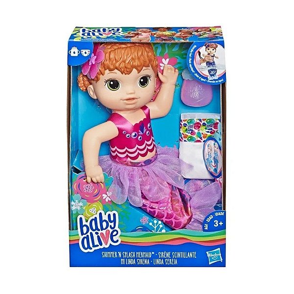 Boneca Baby Alive - Sereia Ruiva E4410 Hasbro