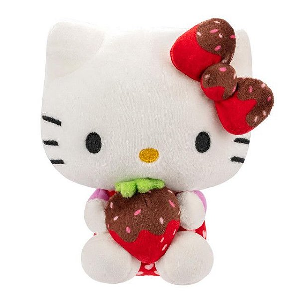 Pelúcia HELLO KITTY COM SEGURANDO MORANGO SUNNY
