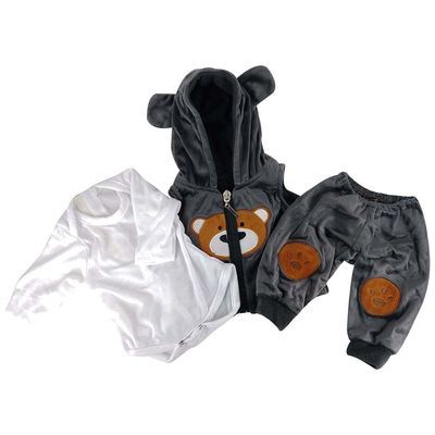 Roupa Para Boneca Bebe Reborn Laura Baby Conjunto Urso