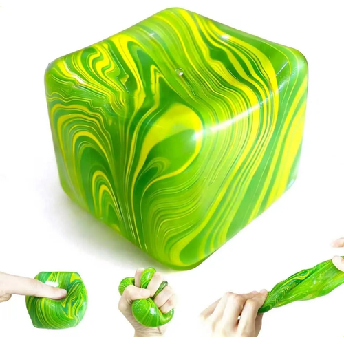 Squishy Cubo Gelo Mesclado de Apertar Anti estresse Sensorial