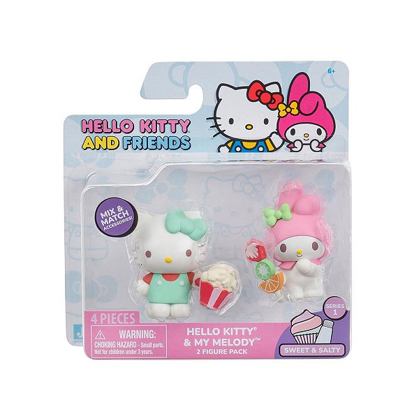 Boneca Hello Kitty e My Melody - Miniatura Hello Kitty e Amigos