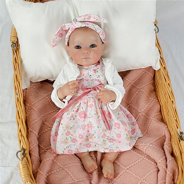 Boneca Bebê Reborn - Bella 45 cm Corpo 100% Vinil 1806 *