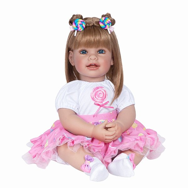 Bebe Reborn Boneca Adora Doll Menina Candy Corpo de Pano 24090