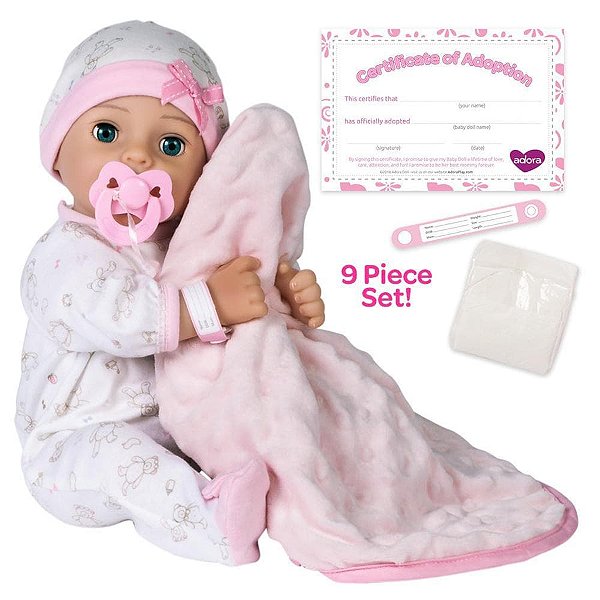Bebe Reborn Boneca Adora Doll Abre e Fecha os Olhos Corpo de Pano 2181202