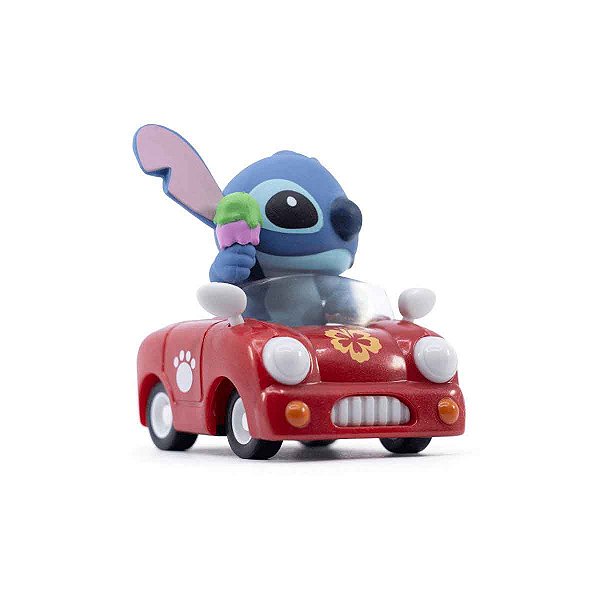 Boneco Stitch Vinil com Carro Vermelho de Fricção Disney Sunny 4391