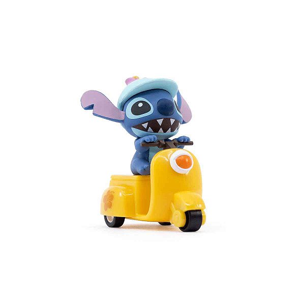 Boneco Stitch Vinil com Moto Amarela de Fricção Disney Sunny 4391