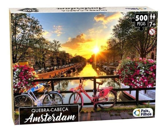 QUEBRA CABEÇA 500 PEÇAS - Amsterdam - Puzzle PAIS & FILHOS