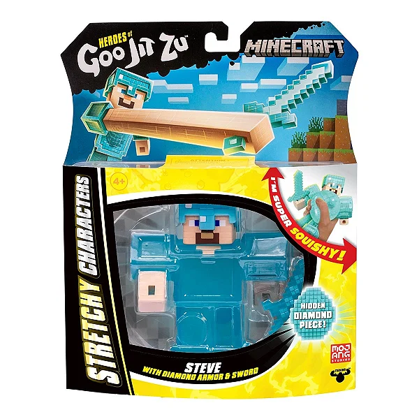 FIGURA ELÁSTICA GOO JIT ZU MINECRAFT - STEVE 12 cm SUNNY 4402