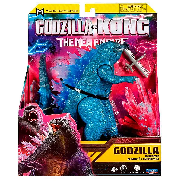 Boneco Godzilla vs Kong The New Empire Godzilla Energizado 15cm