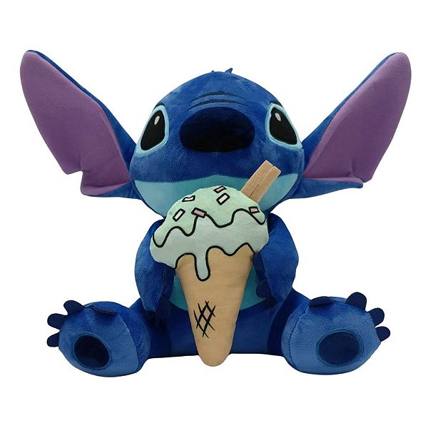 Stitch Pelúcia Disney com Sorvete 30 cm 1367 - FUN