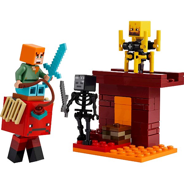 LEGO MINECRAFT 21266 BATALHA LAVA NETHER