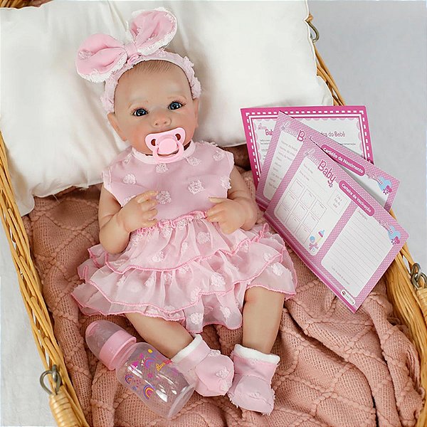 Boneca Bebê Reborn Menina - Abby 45 cm Corpo 100% Vinil 1805