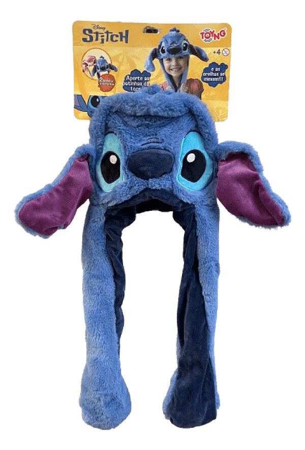 Touca Gorro Stitch c/ Movimento Mexe Orelha
