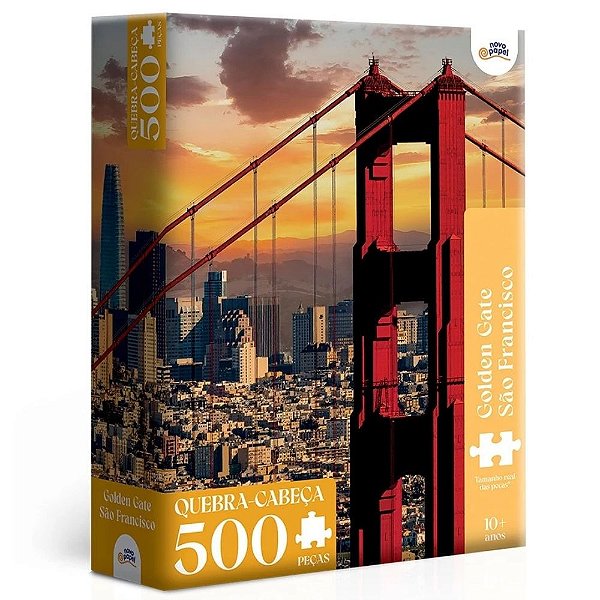 QUEBRA CABECA 500 PEÇAS GOLDEN GATE SAO FRANCISCO TOYSTER