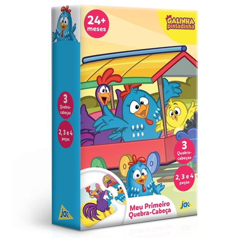 MEU PRIMEIRO QUEBRA CABECA GALINHA PINTADINHA 2 ANOS 3 EM 1
