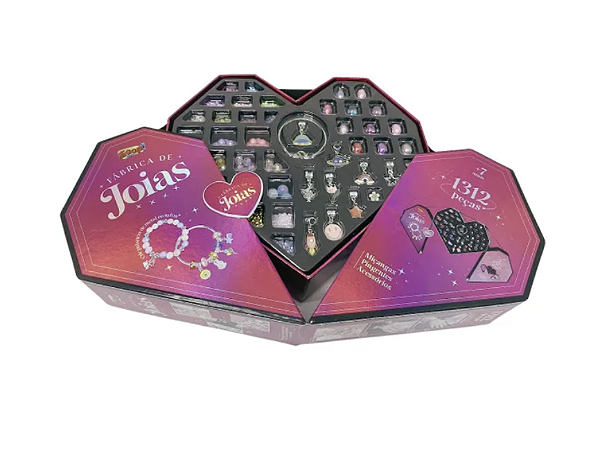 Kit Fabrica de Pulseiras Joias Miçangas 1312 peças