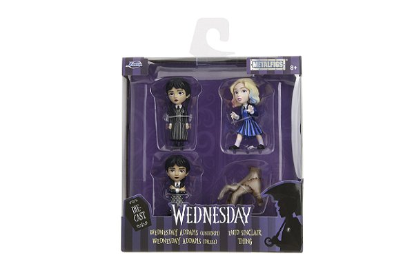 Boneca Wandinha Miniatura Metal Colecionável 6 cm