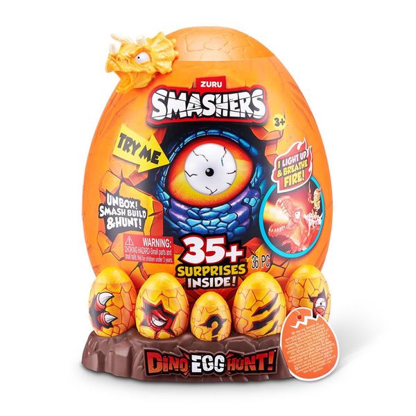 SMASHERS OVO DINO EGG HUNT 35 SURPRESAS - LARANJA