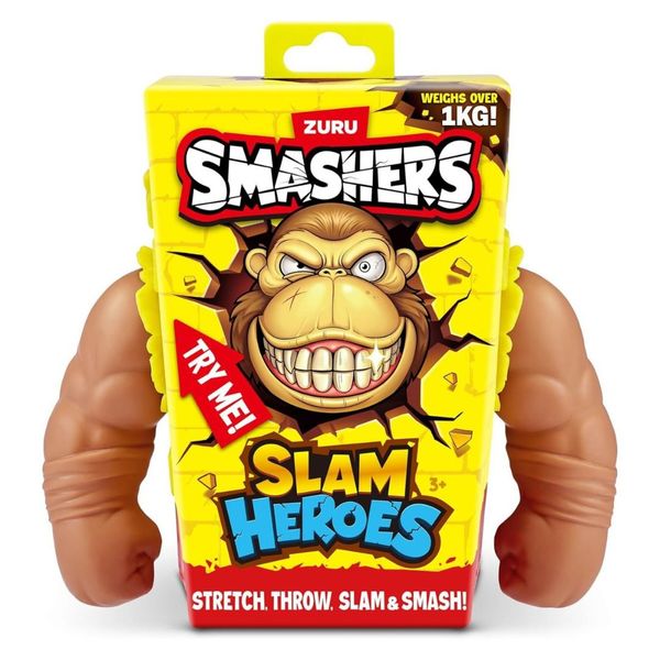 Smashers GORILA Macaco ESTICA Elástico Marrom SLAM HEROES