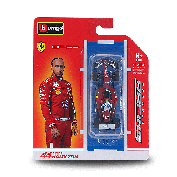 Miniatura Miniatura Carro Formula 1 Ferrari Lewis Hamilton 1:64 Bburago