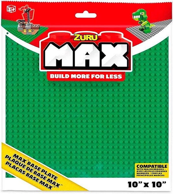 Base de Construção para Blocos de Montar 25x25cm Verde MAX