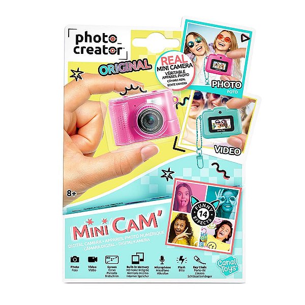 MIni Camera Fotográfica Digital Rosa Compact f2561