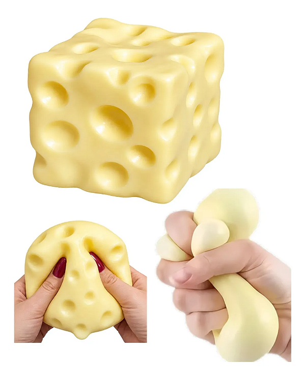 Squishy Queijo de Vaselina Antistress Sensorial Apertar