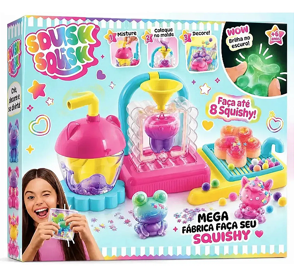 Fabrica Mega Squish Faça Seu Squishy Brilha no Escuro