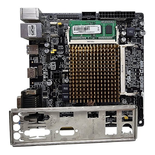 Kit Placa Mãe Asus J1800I-C/BR Intel Celeron J1800 4Gb Ddr3l C/ Espelho