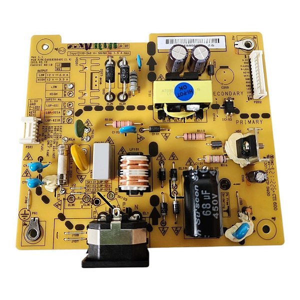 Placa Fonte Monitor LG 24BK550Y-2  EAX68386401(1.4)