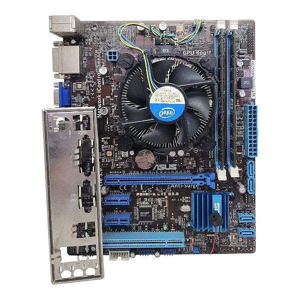 Kit Placa Mãe Asus P8H61-M LX2 R2.0 Core i5 2Ger 8Gb Ddr3 VGA/DVI C/ Espelho