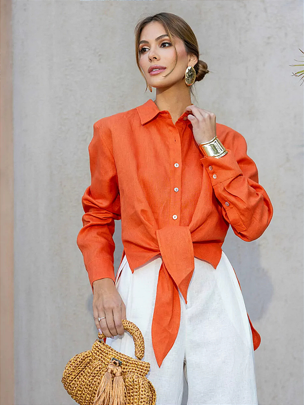 CAMISA LINHO AMARRAÇÃO