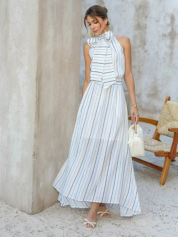 VESTIDO VERANEIO LISTRADO