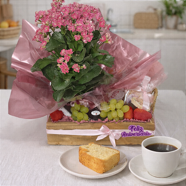 Cesta Flor e Frutas