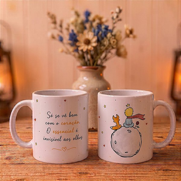 Caneca Só se vê bem com o Coração