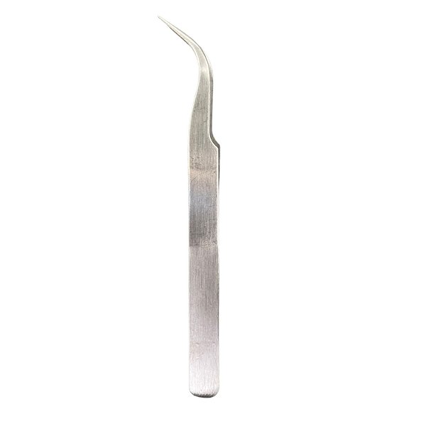 Pinça Curva Prata Mandala