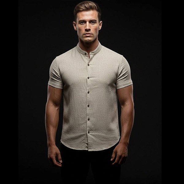 Camisa Gola Padre Linho