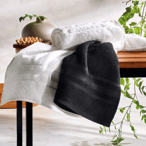 Toalha de Rosto e Maquiagem 40x65cm Cor Preto Belleza 280g/m² Teka