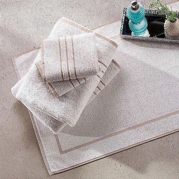 Toalha para Pés Hotel 48x70cm Roma 540g/m² Bege Teka Profiline
