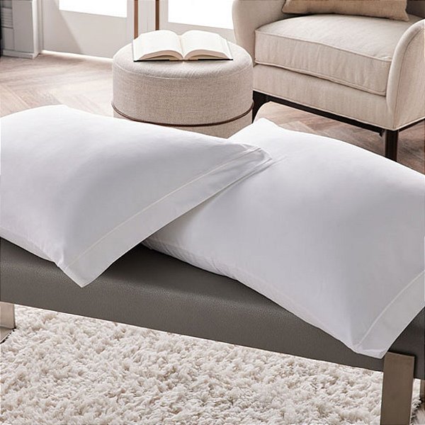 Jogo de Cama 4 peças King 180 Fios com Friso Branco TEKA Profiline