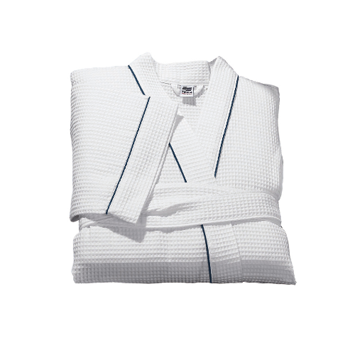 Roupão Piquet Hotel Unissex GG Friso Azul Teka Profiline