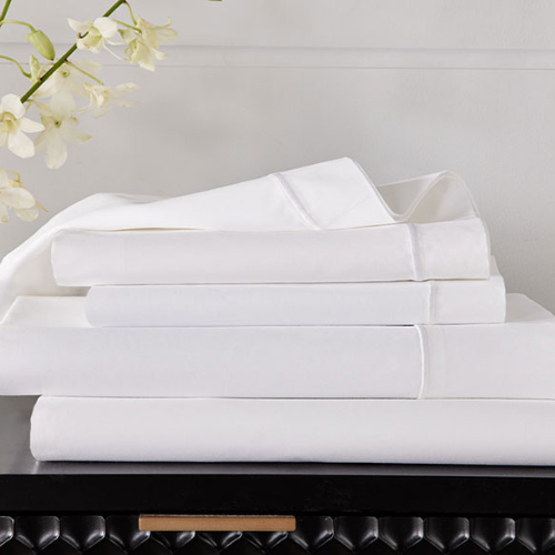 Lençol para Hotel Solteiro Teka Profiline 200 Fios com Aba e Festonê Branco 160x243cm