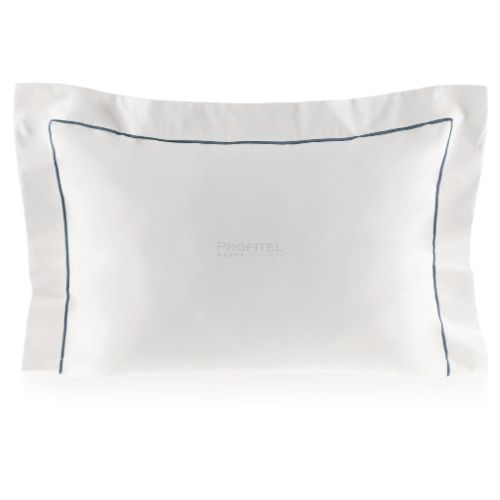Fronha para Hotel com 3 Abas e Festonê Chumbo 200 Fios Imperial Plus 50x70cm