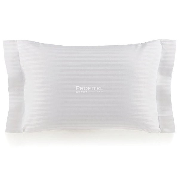 Fronha para Hotel com 2 Abas TEKA Profiline 200 Fios Toronto Stripe 50x90cm