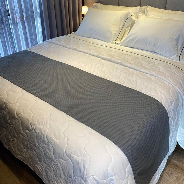 Peseira Solteiro 48X150cm Cinza Boulevard